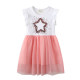 Платье для девочки, бело-розовое. Стильная звезда.
