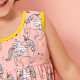 Ночная рубашка для девочки, ночнушка, розовая. Единорог и радуга.