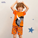 Пижама для мальчика, оранжевая. Портрет трицератопса.