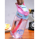 Бутылка детская пластиковая, поильник, розовая. Кит. 480 мл.