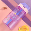 Пляшка дитяча пластикова, поїльник, фіолетова. Містер восьминіг. 480 мл.