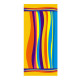 Полотенце банное, разноцветное. Радужные волны. 70 см * 150 см. Микрофибра.
