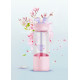 Бутылка стеклянная с силиконовым чехлом, розовая. Милашка зайка. 350 мл.