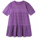Плаття для дівчинки, фіолетове. Зірковий розсип.