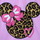 Пижама для девочки, розовая. Леопардовый Минни Маус.