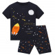 Пижама для мальчика, синяя. Ракета и звезды.