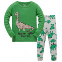 Пижама для мальчика, зеленая. Диплодок.