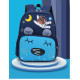 Детский рюкзак, синий карман. Мишка - космонавт.