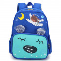 Дитячий рюкзак, блакитна кишеня. Ведмедик - космонавт.