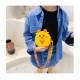 Сумка велюрова дитяча, сумка через плече, жовта. Квітка - семибарвиця