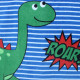 Полотенце-пончо, пончо, синие. Малыш стегозавр. 60*60 см. Хлопок.