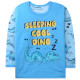 Пижама для мальчика, голубая. Спящий динозавр.