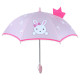 Детский зонтик, розовый. Зайка с короной.
