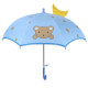 Детский зонтик, голубой. Мишка с короной.