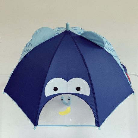 Детский зонтик, синий. Обезьянка.