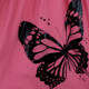 Платье для девочки, розовое. Единорог и бабочка.