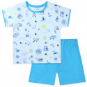 Пижама для мальчика, голубая. Веселые рисунки.