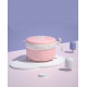 Тарелка-термос на присоске с крышкой и ложкой, розовая. Food.
