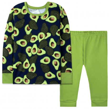 Пижама детская, зеленая. Авокадо.
