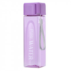 Бутылка пластиковая, фиолетовая. Pure water. 480 мл.