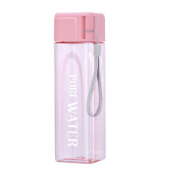 Бутылка пластиковая, розовая. Pure water. 480 мл.