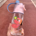 Бутылка с распылителем пластиковая, розовая. Фламинго. 400 мл.