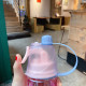 Бутылка с распылителем пластиковая, розовая. Кролик. 600 мл.