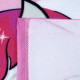 Полотенце-пончо с рюкзачком, розовое. Единорог с блестящим рогом . 75*150 см. Микрофибра.