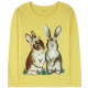 Пижама для девочки, желтая. Милые кролики.