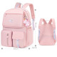 Детский рюкзак, школьный, розовый. Радужный единорог.