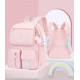 Детский рюкзак, школьный, розовый. Радужный единорог.