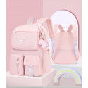 Детский рюкзак, школьный, розовый. Радужный единорог. ( Без брелка )