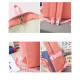 Детский рюкзак, школьный, розовый. Мишка и значки.