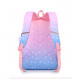 Детский рюкзак, школьный, розово-голубой. Радуга и звезды.
