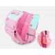 Детский каркасный рюкзак, школьный, розовый с сиреневым. Волшебный единорог.