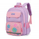 Детский рюкзак, школьный, лиловый. Космические котики.