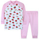 Пижама для девочки, розовая. Крупная клубничка.