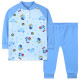 Пижама для мальчика, голубая. Машинки, кораблики и поезда.