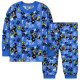 Пижама для мальчика, с начесом, серо-бирюзовая. Monster track.