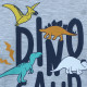 Пижама с начесом для мальчика, серая. Раскопки динозавров.