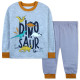 Пижама с начесом для мальчика, горчичная. Раскопки динозавров.