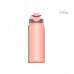 Бутылка пластиковая, бутылка для спорта, розовая. Just Life. 850 мл.
