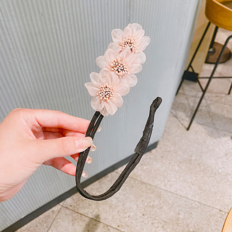 Заколка для волос. Персиковый цветок.
