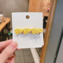 Заколка для волос, желтая. Три банана.