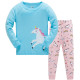 Пижама для девочки, голубая. Котик в свитере.