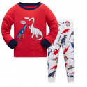 Пижама для мальчика, красная. Динозаврик.