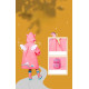 Дождевик детский с рюкзачком, ярко-розовый. Крылатый единорог.