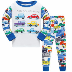 Пижама для мальчика, голубая. Машины.