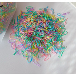 Набор силиконовых резинок для волос. Разноцветные. 1000 штук.