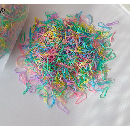 Набор силиконовых резинок для волос. Разноцветные. 1000 штук.